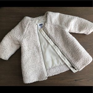 Sherpa toddler swing coat